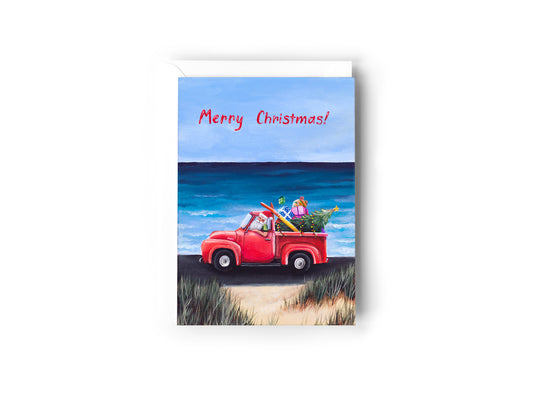 Christmas Card - Merry Christmas Truck